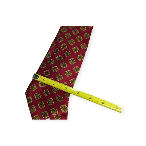 Land's End Men's Red & Gold Silk Tie - Picture 6 of 6